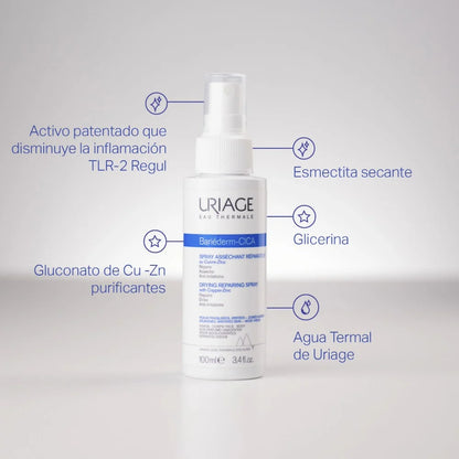 Uriage Spray Secante Reparador Bariéderm-CICA 100ml