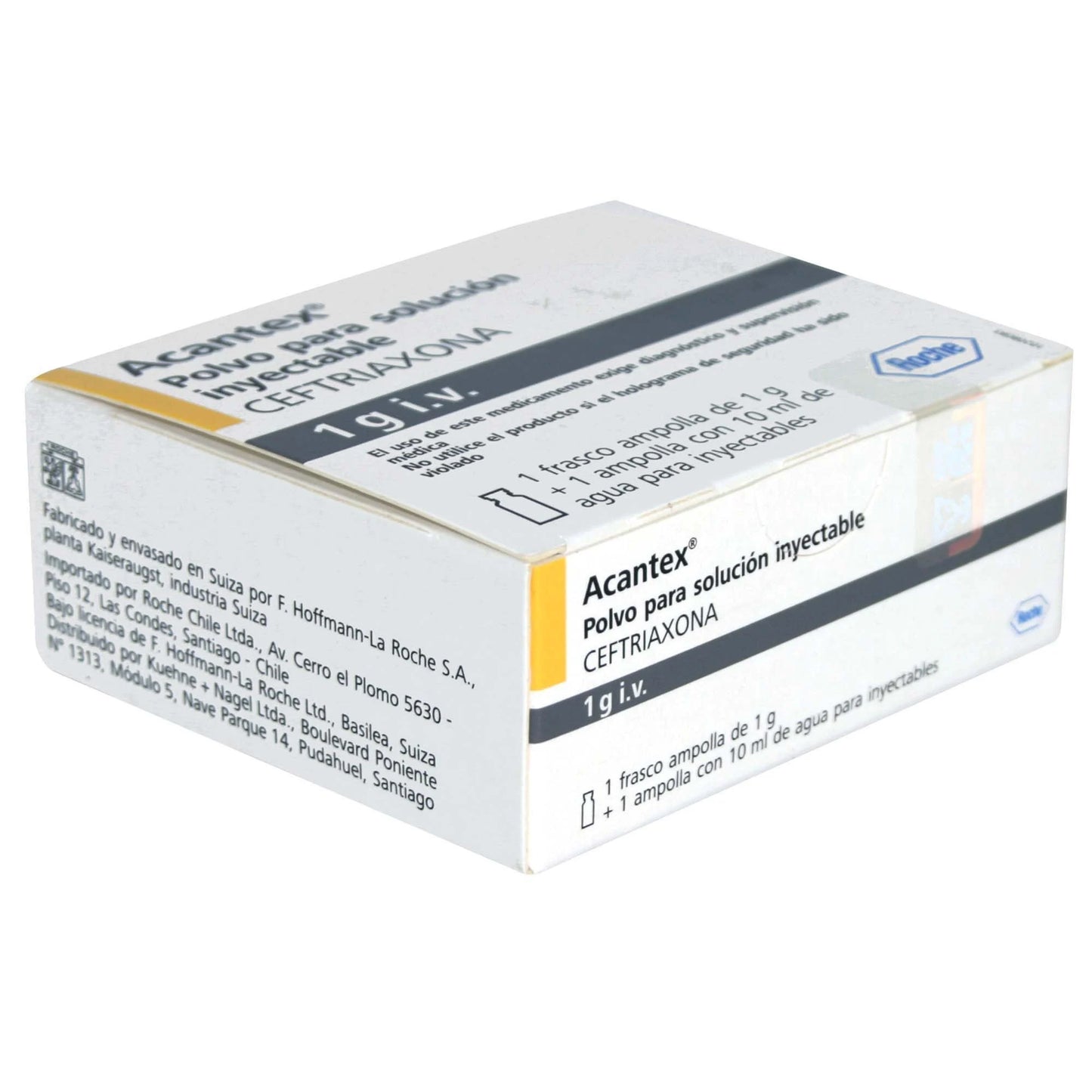 Acantex Ceftriaxona Polvo Solución IV/IM 1 G 1 Vial