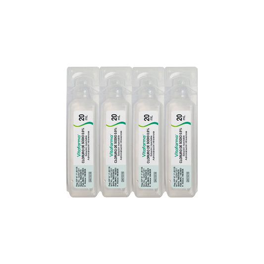 Suero Fisiológico Cloruro de Sodio 0,9% 20 ml 4 Ampollas Vitafarma