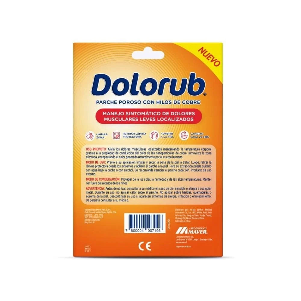 Dolorub Parche De Cobre x 2