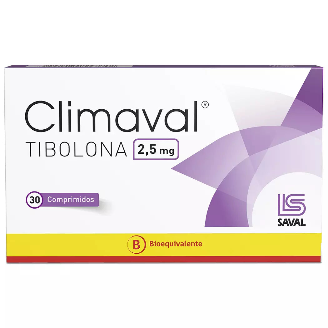Climaval 2.5 MG Tibolona x 30 Comprimidos