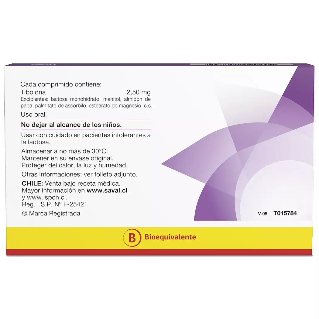 Climaval 2.5 MG Tibolona x 30 Comprimidos