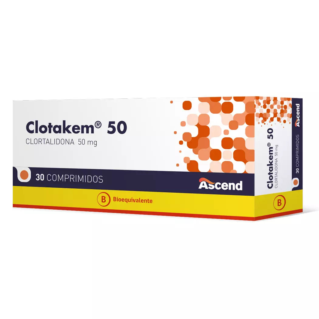 Clotakem Clortalidona 50 MG x 30 Comprimidos