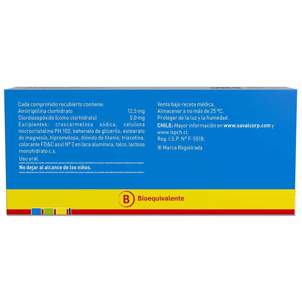 Antalin Amitriptilina 12.5 MG / Clordiazepoxido 5 MG 30 Comprimidos