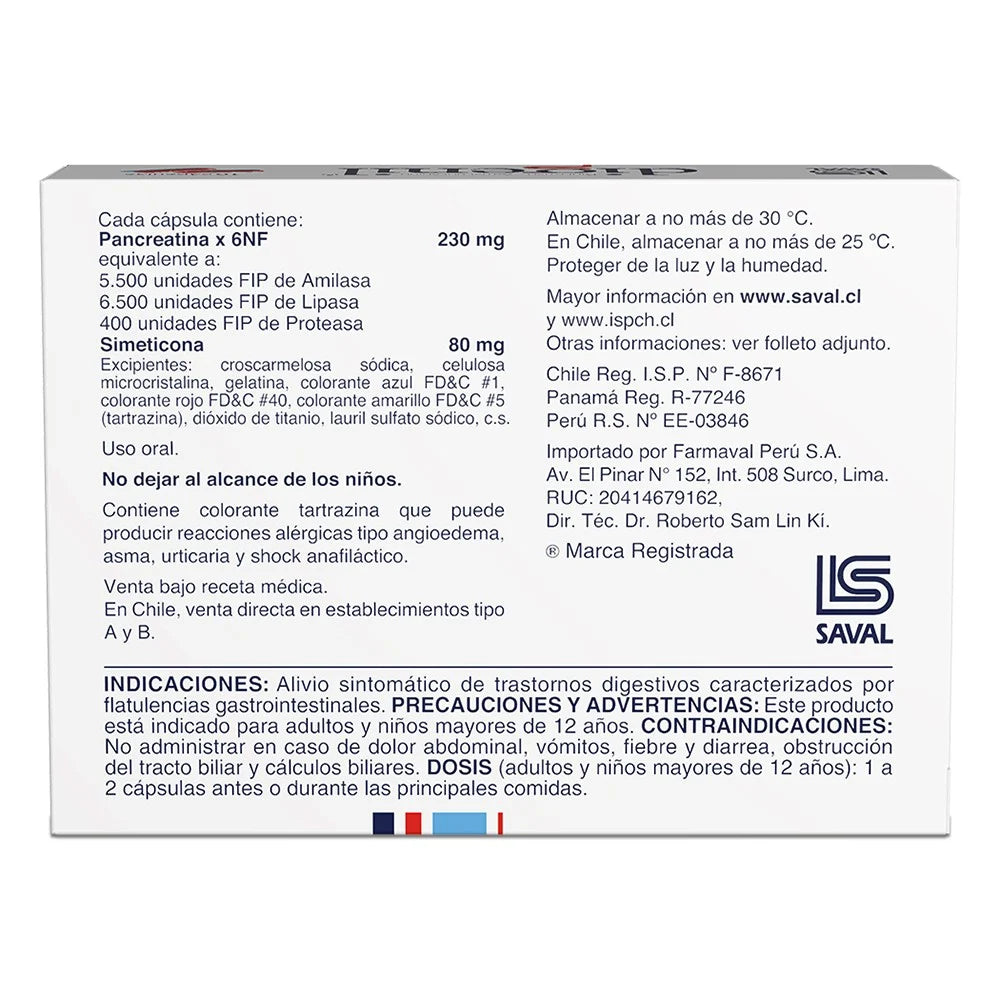 Digenil Pancreatina 230 mg x 10 Cápsulas