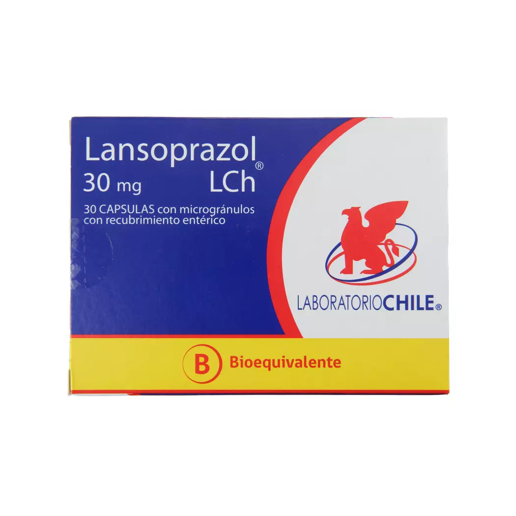 Lansoprazol 30 MG x 30 Cápsulas Laboratorio de Chile