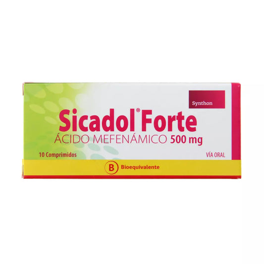 Sicadol Forte Ácido Mefenámico 500 MG x 10 Comprimidos