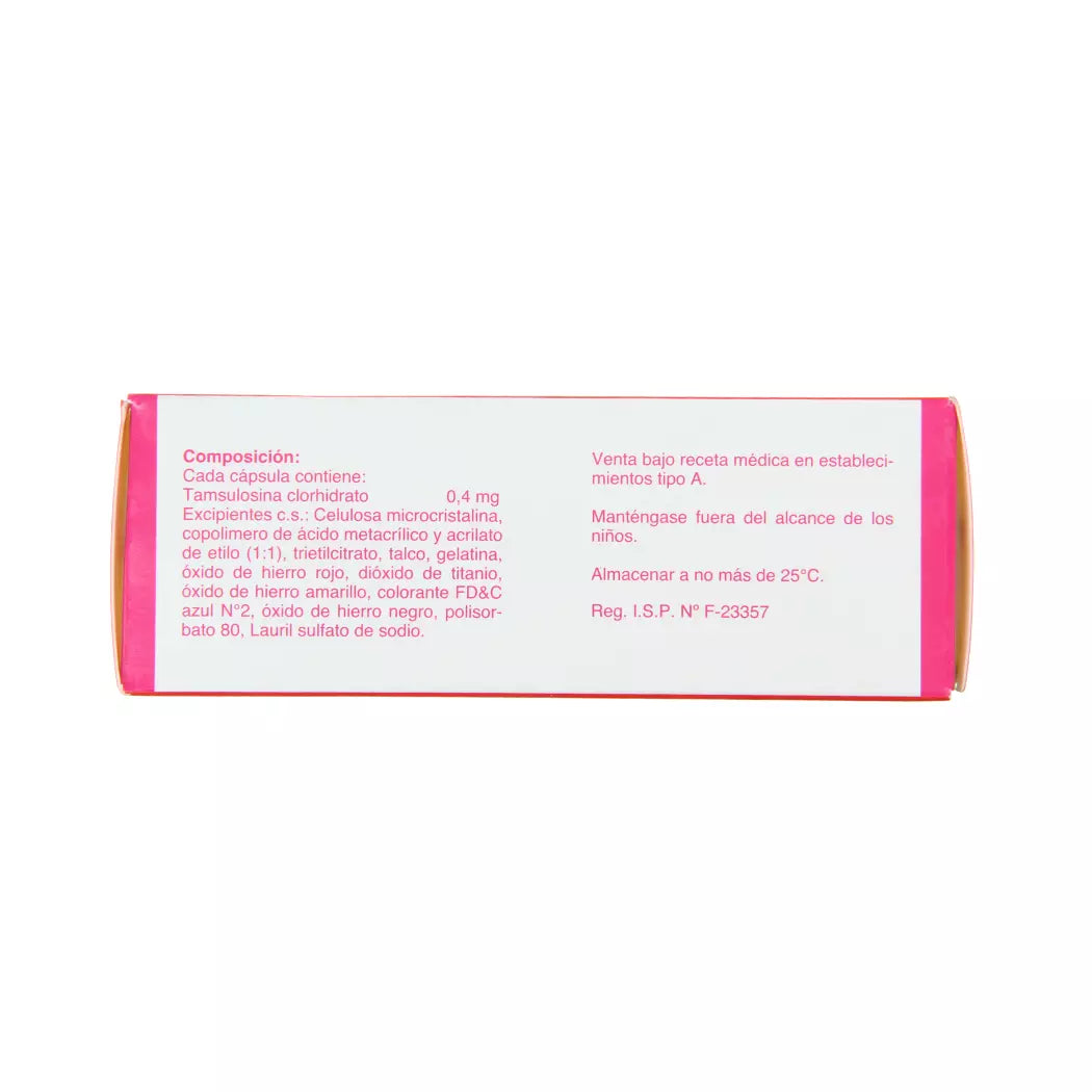 Sulix Tamsulosina 0.4 MG x 30 Cápsulas