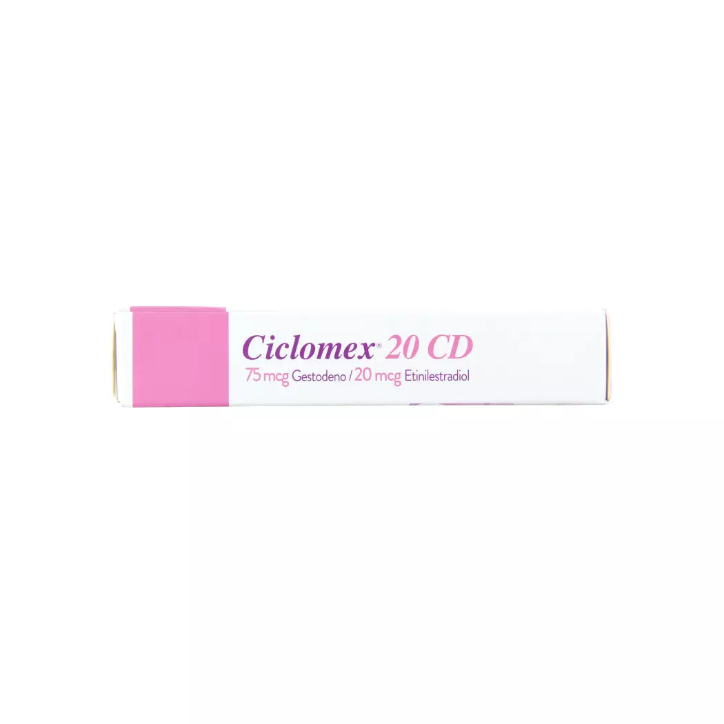 Ciclomex 20 CD Gestodeno 75 MCG / Etinilestradiol 20 MCG 28 Comprimidos