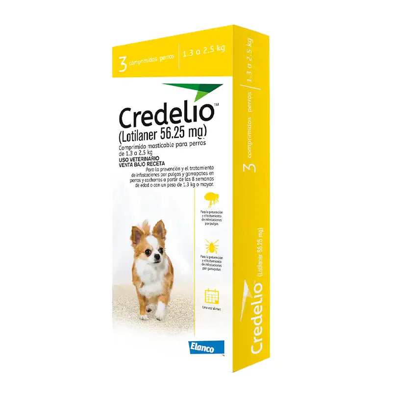 Credelio antiparasitario externo perros 1.3 - 2.5 kg x 1