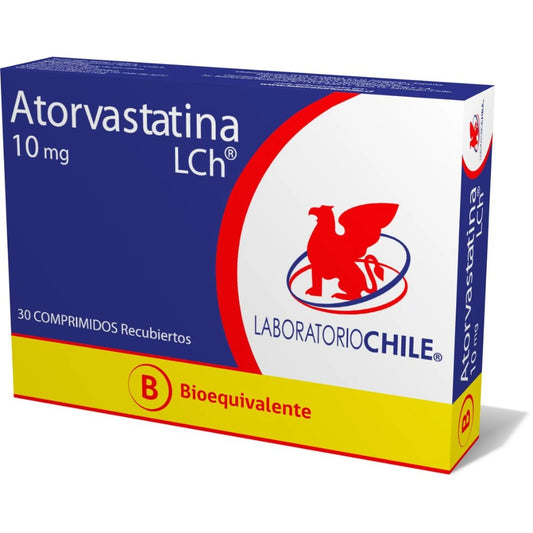 Atorvastatina 10 MG x 30 Comprimidos Chile