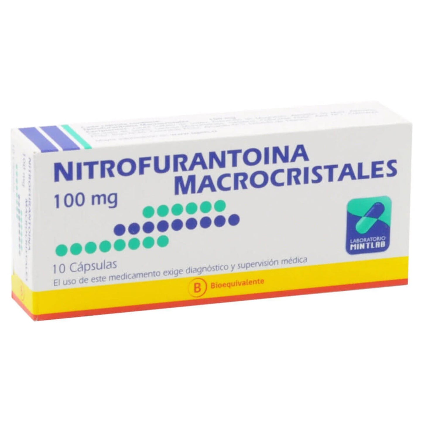Nitrofurantoína Macrocristales 100 MG x 10 Cápsulas Mintlab
