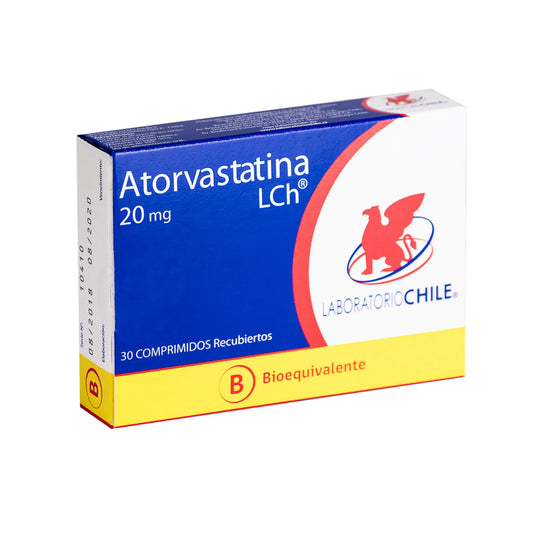 Atorvastatina 20 MG x 30 Comprimidos