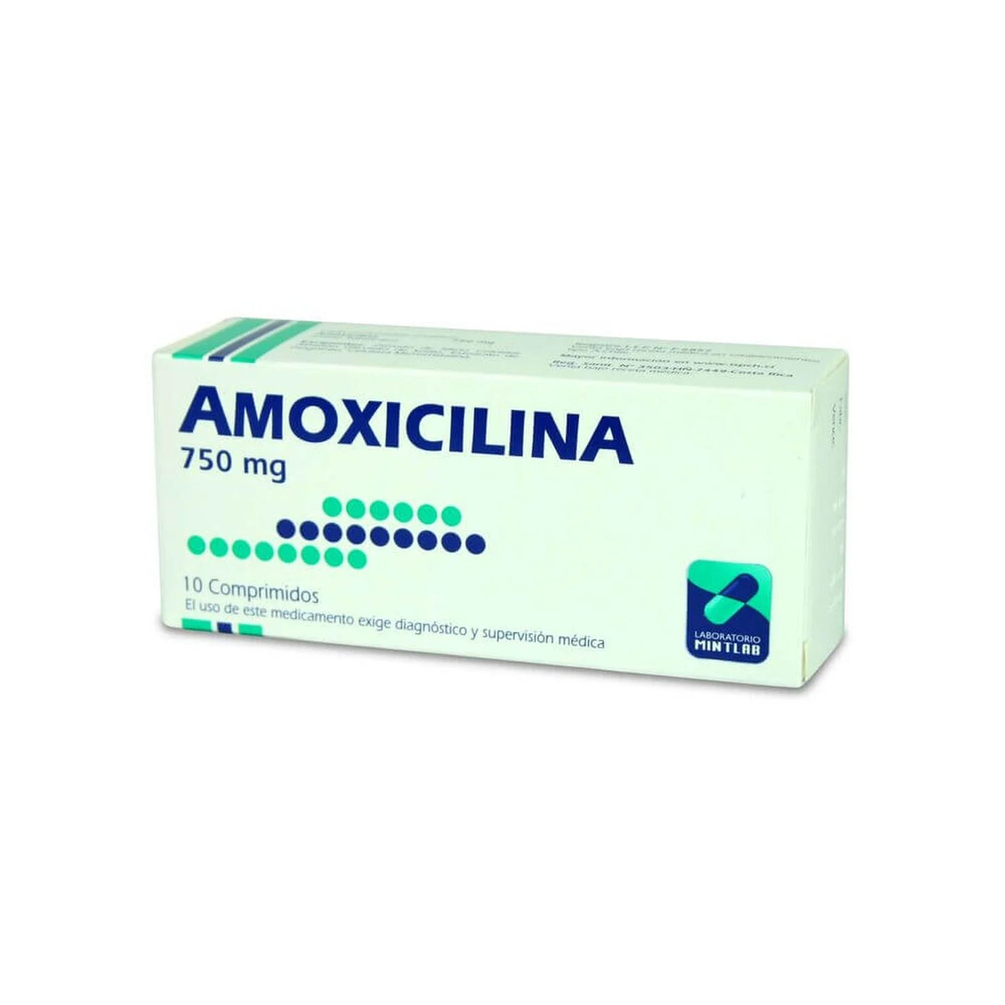 Amoxicilina 750 MG x 10 Comprimidos Mintlab
