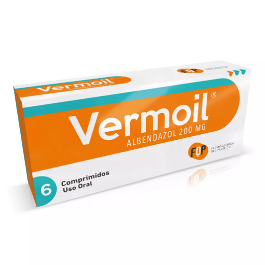 Vermoil Albendazol 200 MG x 6 Comprimidos FQP