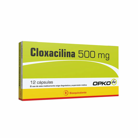 Cloxacilina 500 MG x 12 Cápsulas Opko