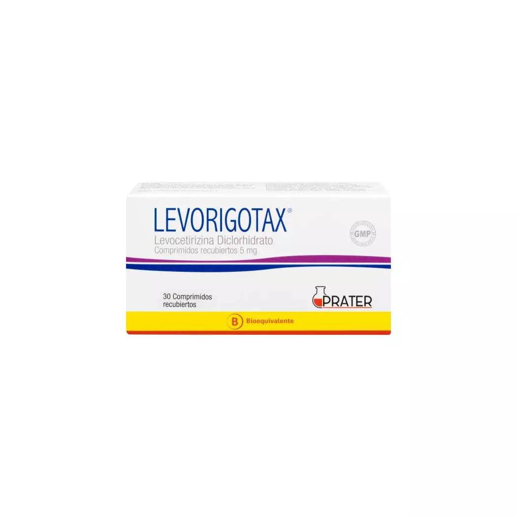 Levorigotax Levocetirizina Diclorhidrato 5 MG x 30 Comprimidos
