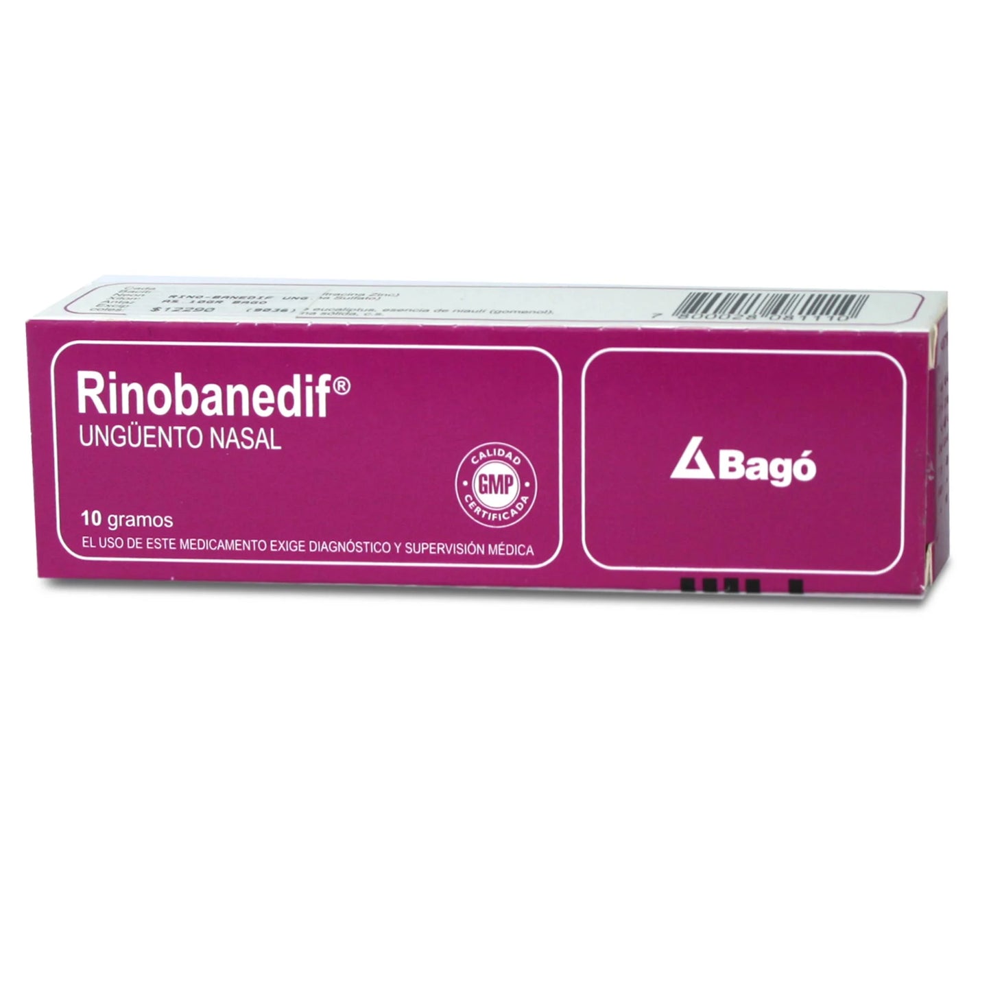 Rinobanedif Bacitracina 5.000 UI Unguento Nasal 10 G