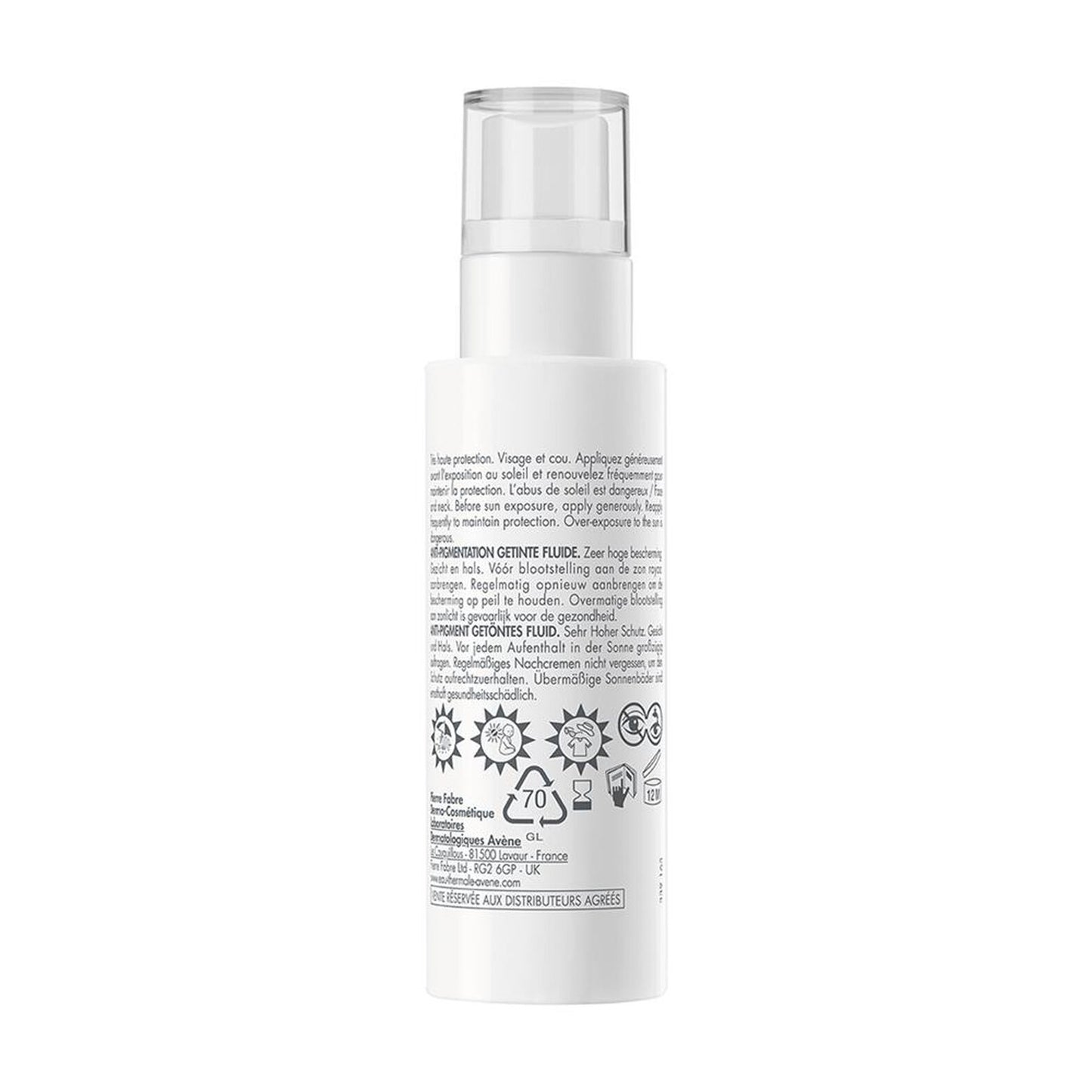 Protector Solar Avene Anti Manchas Color Fluido FPS 50+ 40 mL