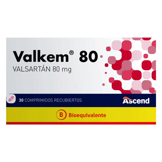 Valkem 80 MG Valsartan x 30 Comprimidos