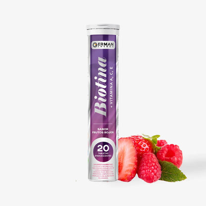 Biotina + Zinc + Q10 20 Tabletas Efervescentes German Energy