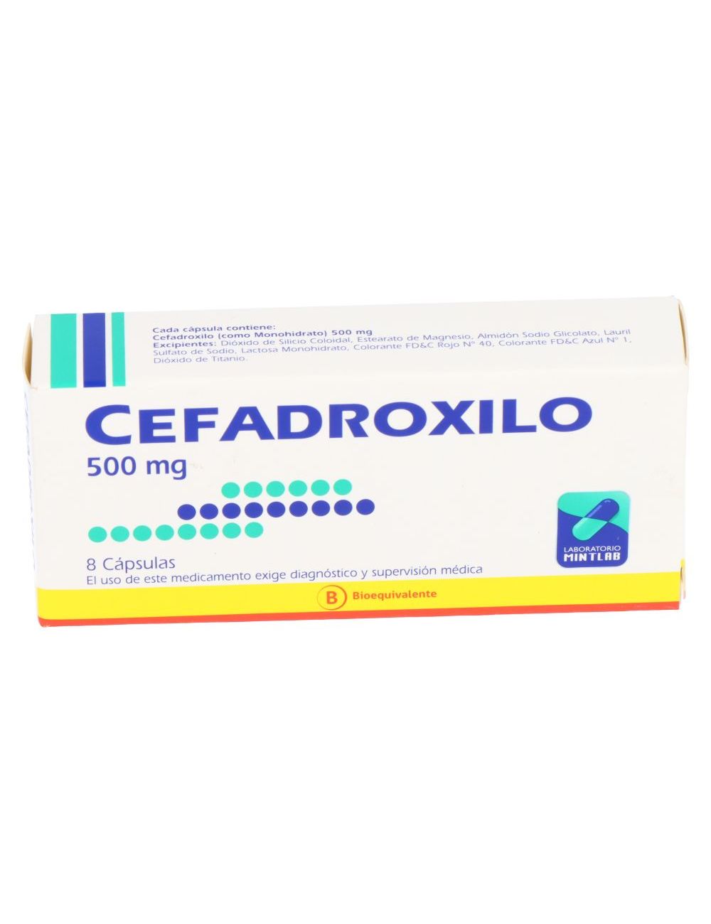 Cefadroxilo 500 MG x 8 Cápsulas Mintlab