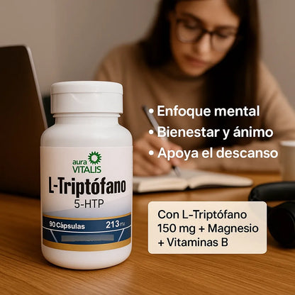 L-Triptófano 5-HTP 230 MG x 90 Cápsulas Aura