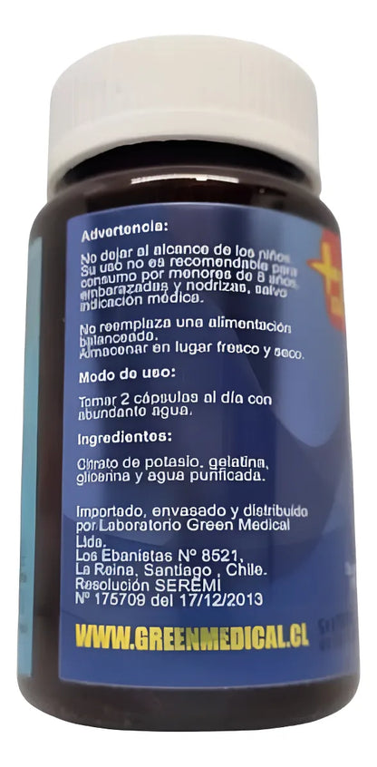 Citrato de Potasio 500 MG x 120 Cápsulas