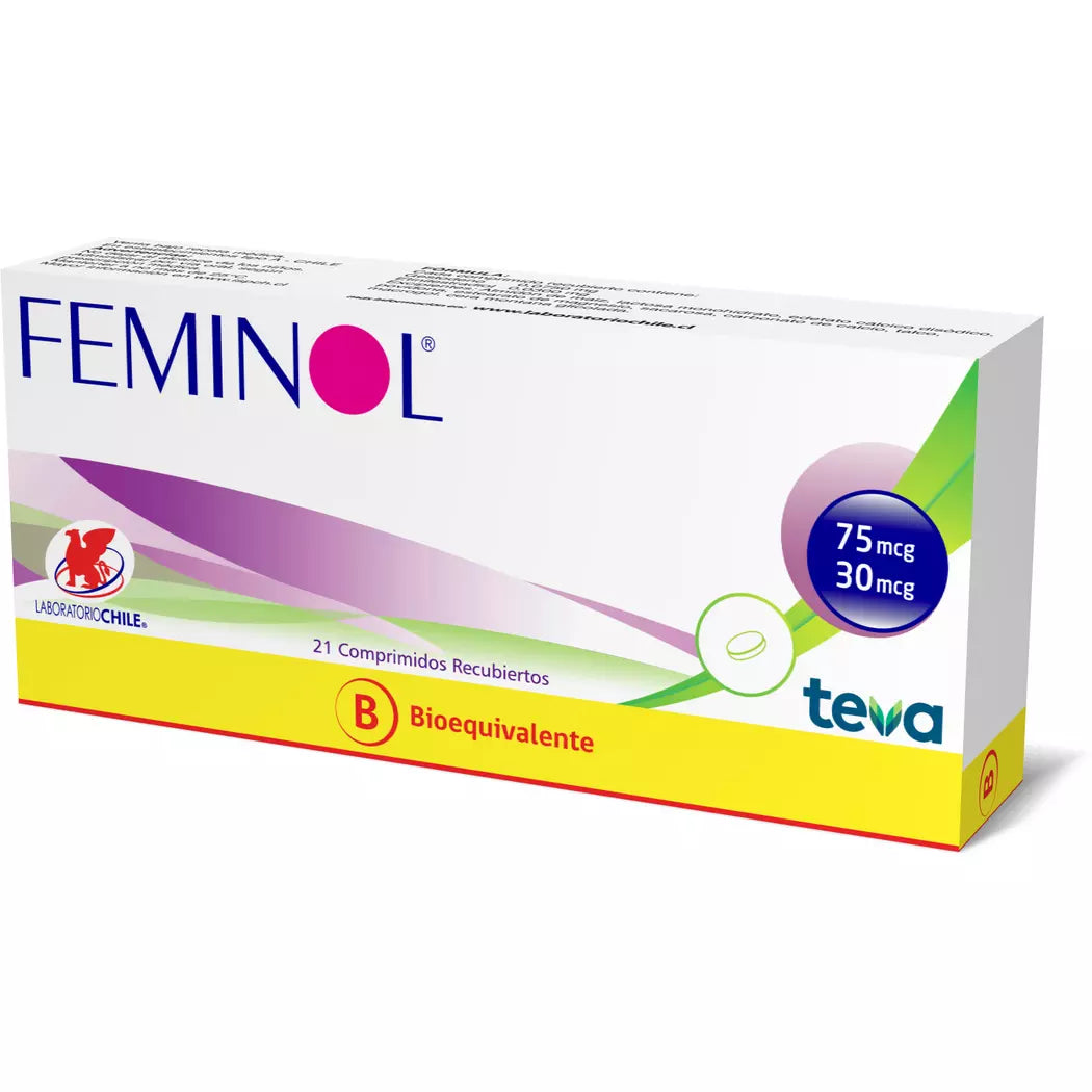 Feminol Gestodeno 75 / Etinilestradiol 30 x 21 Comprimidos