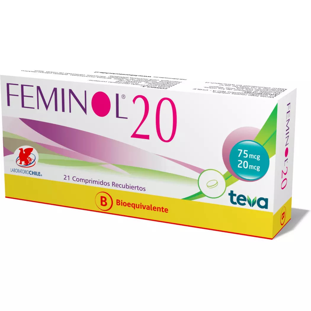 Feminol 20 Gestodeno 0.75 / Etinilestradiol 0.2 MG