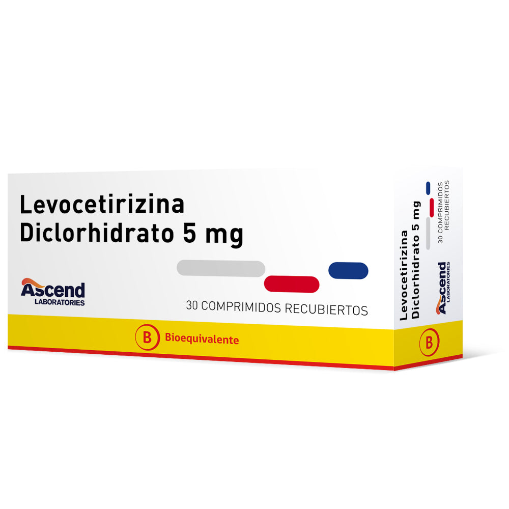 Levocetirizina Diclorhidrato 5 MG x 30 Comprimidos Ascend