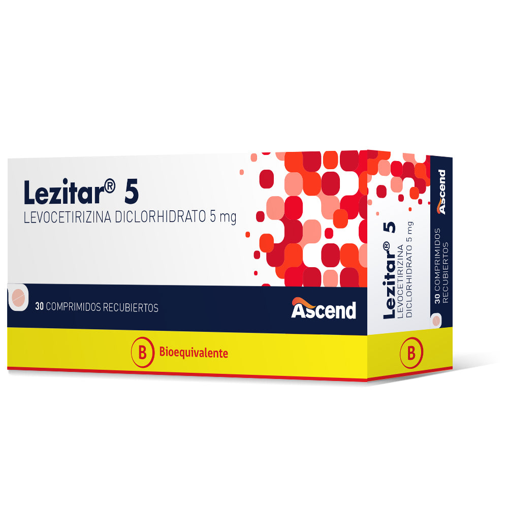 Lezitar Levocetirizina Diclorhidrato 5 MG x 30 Comprimidos
