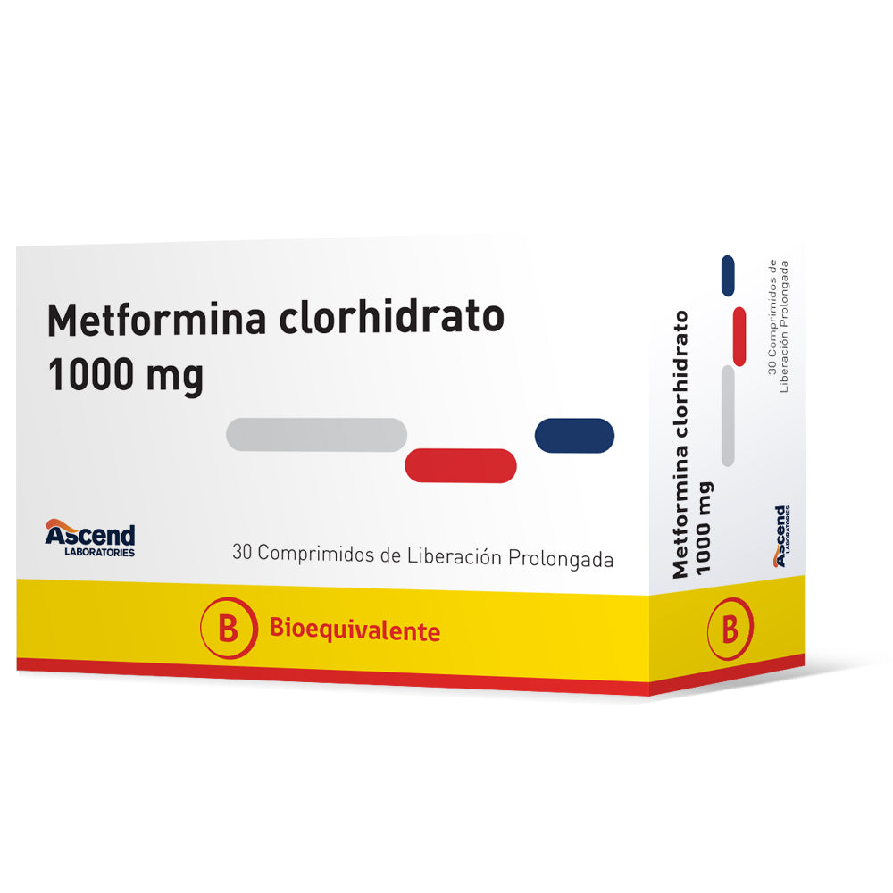 Metformina Clorhidrato 1000 MG x 30 Comprimidos