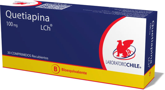 Quetiapina 100 MG x 30 Comprimidos Laboratorio de Chile
