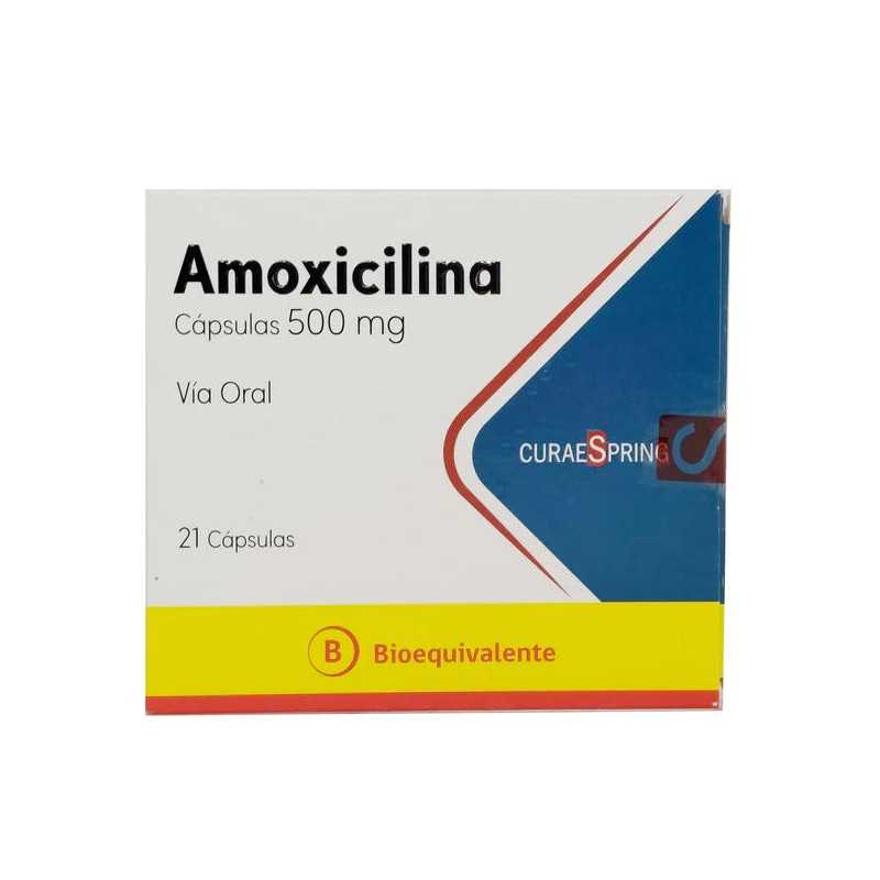Amoxicilina 500 MG x 21 Cápsulas Curae Spring