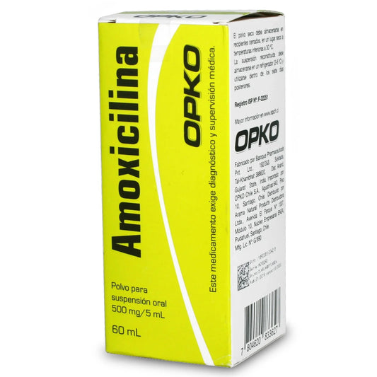 Amoxicilina 500 MG / 5 ML x 60 ML Opko