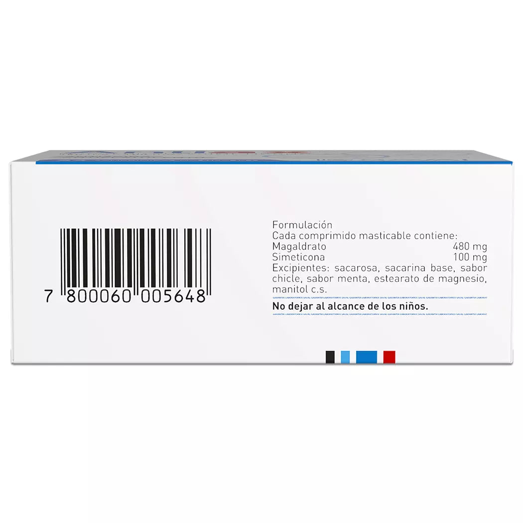 Antiax Magaldrato / Simeticona 480 / 100 x 24 Comprimidos