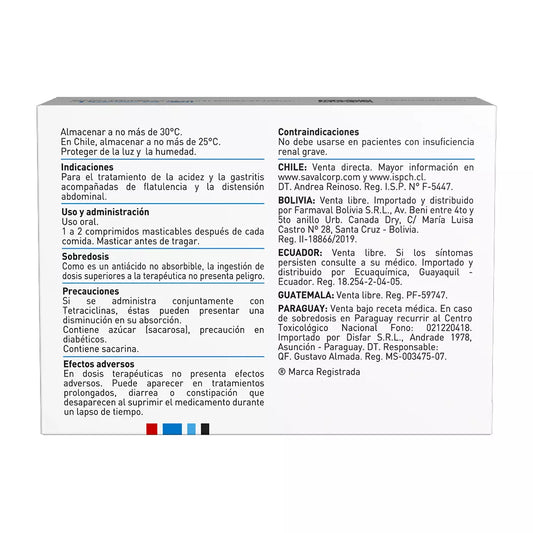 Antiax Magaldrato / Simeticona 480 / 100 x 24 Comprimidos