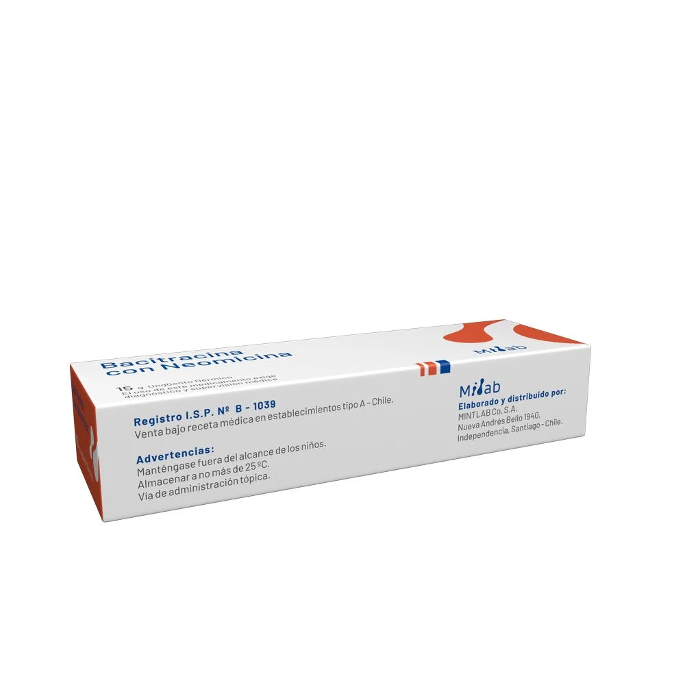 Bacitracina + Neomicina Ungüento Dérmico 15 G