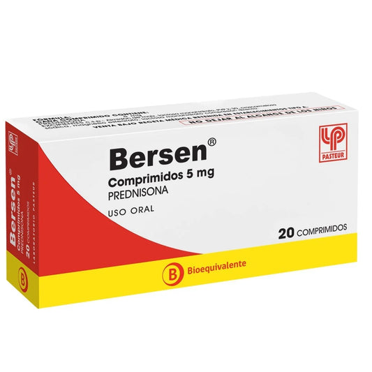 Bersen Prednisona 5 mg x 20 comprimidos