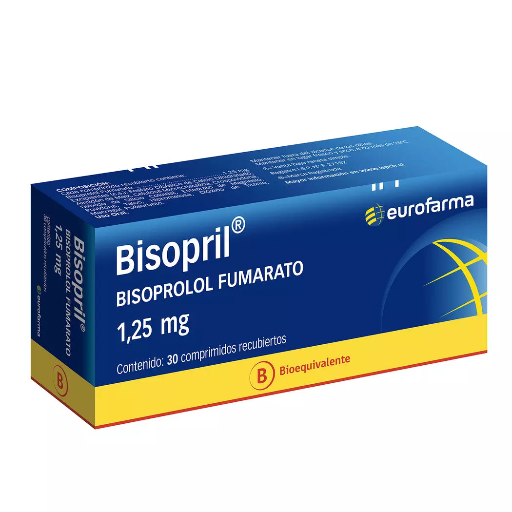 Bisopril Bisoprolol 1.25 MG x 30 Comprimidos