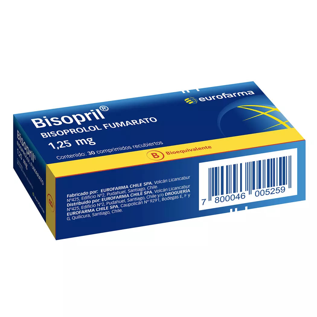 Bisopril Bisoprolol 1.25 MG x 30 Comprimidos