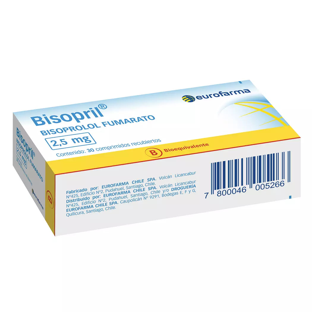 Bisopril Bisoprolol Fumarato 2.5 MG x 30 Comprimidos