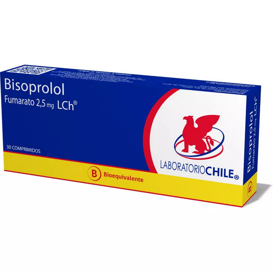 Bisoprolol Fumarato 2.5 MG x 30 Comprimidos Lab Chile