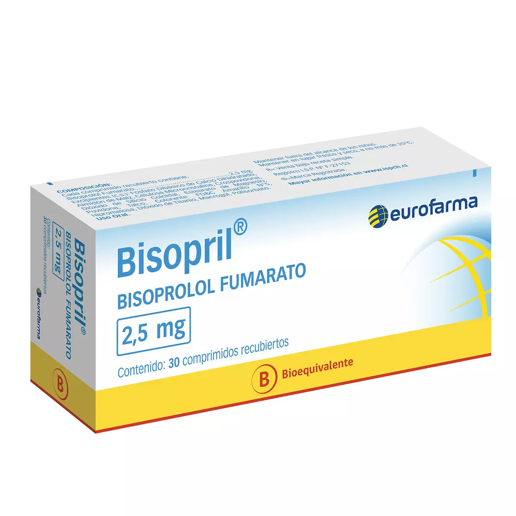 Bisopril Bisoprolol Fumarato 2.5 MG x 30 Comprimidos