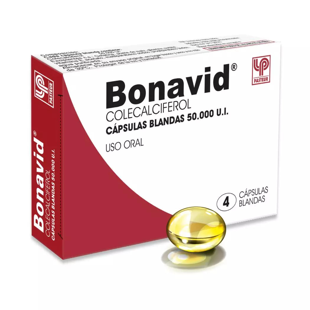 Bonavid Colecalciferol 50.000 UI x 4 Cápsulas Blandas