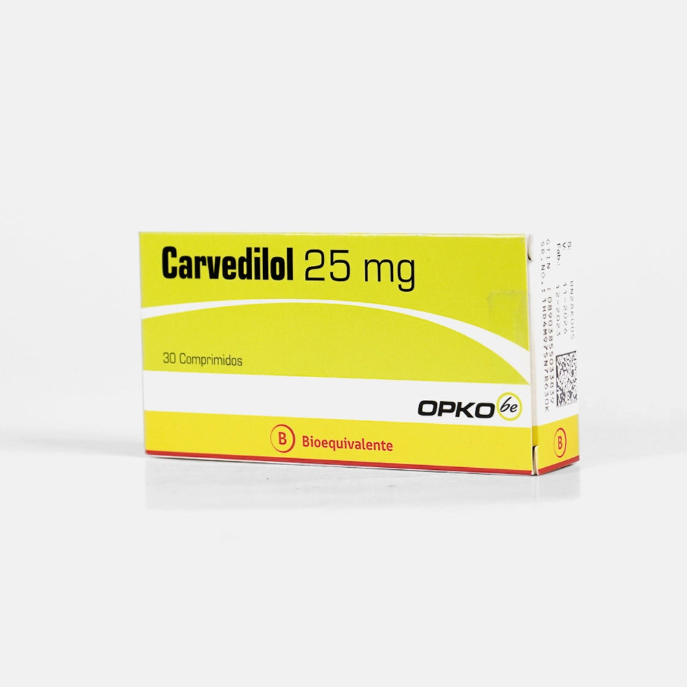 Carvedilol 25 MG x 30 Comprimidos Opko