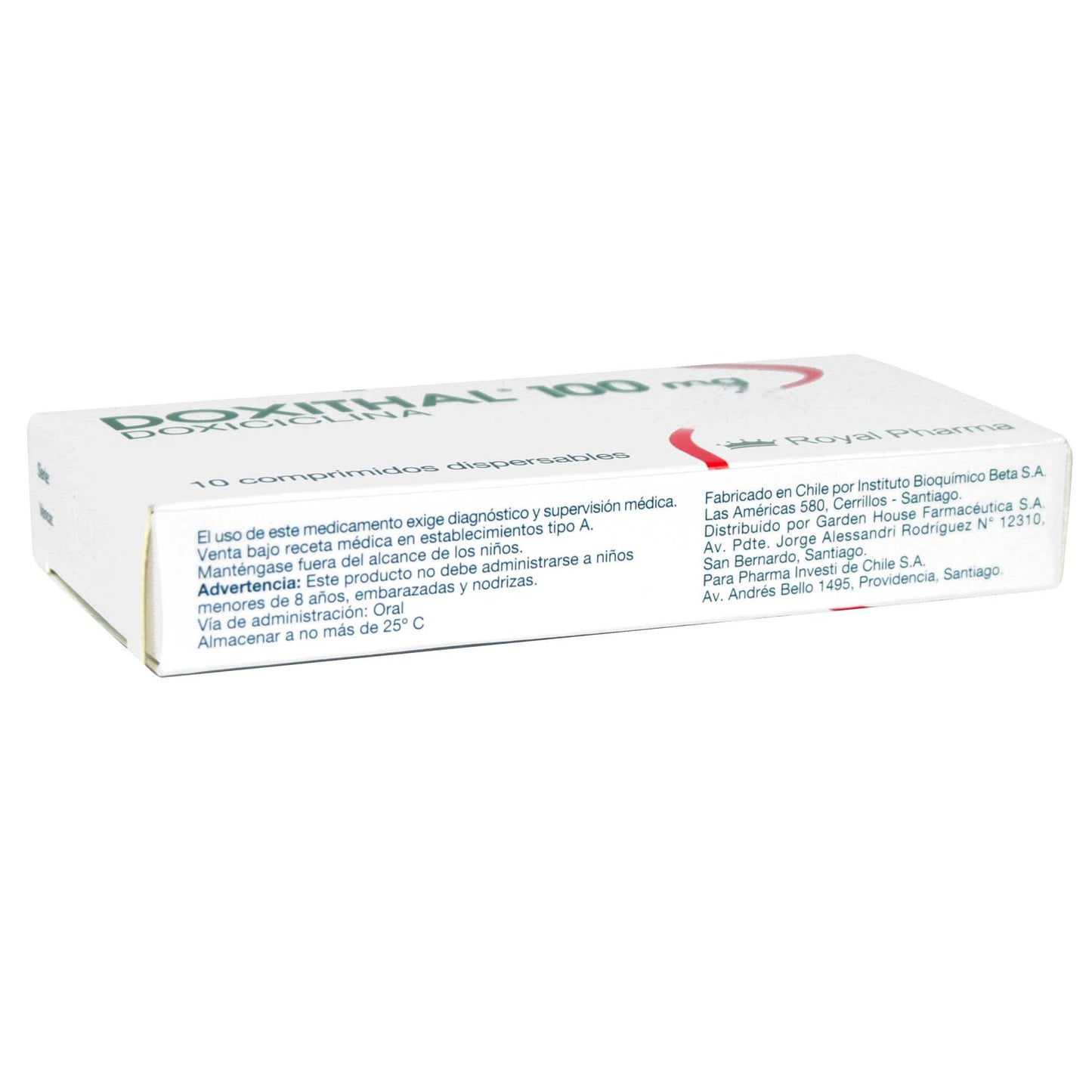 Doxithal Doxiciclina 100 mg x 10 Cápsulas