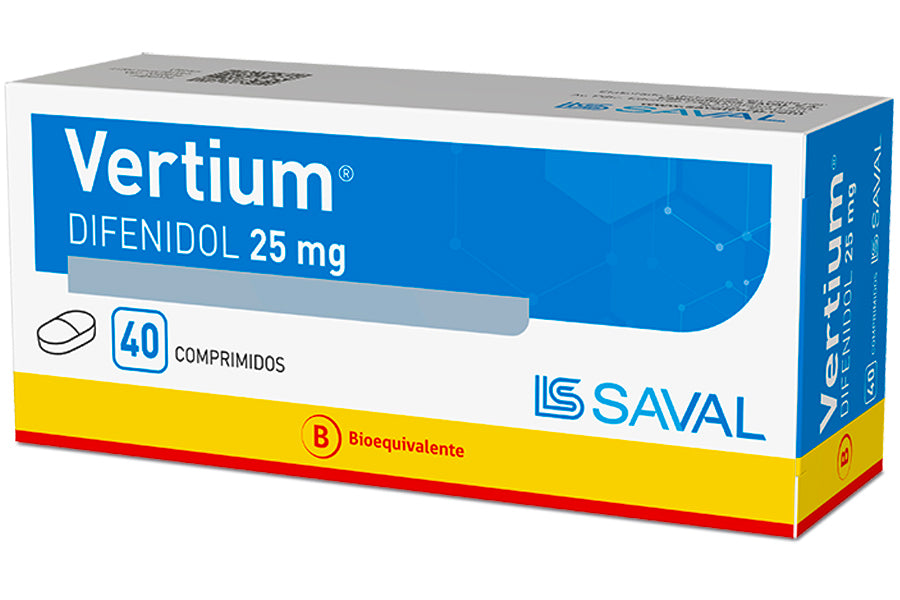 Vertium Difenidol 25 MG 40 Comprimidos