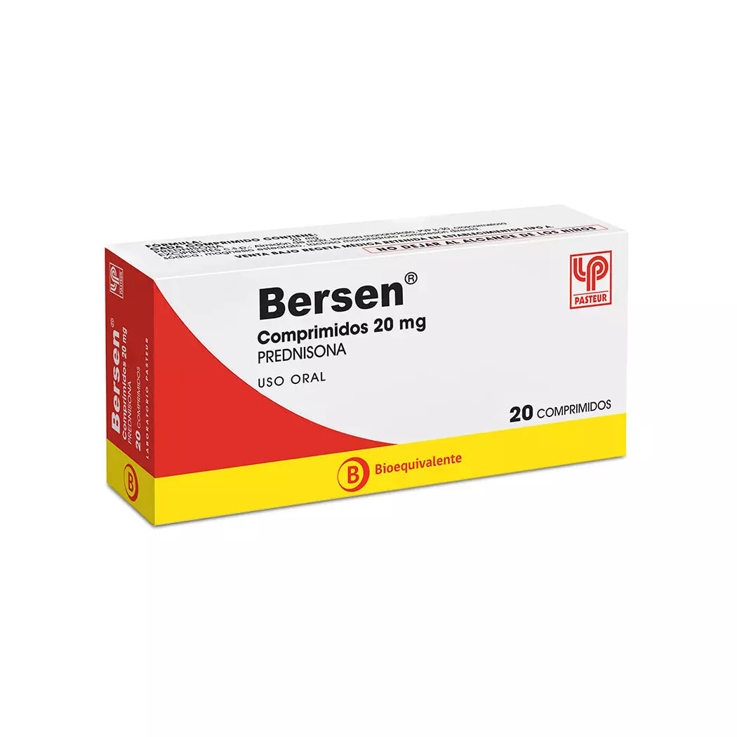 Bersen Prednisona 20 mg x 20 Comprimidos